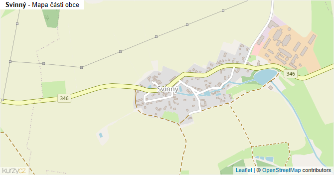 Svinný - mapa části obce