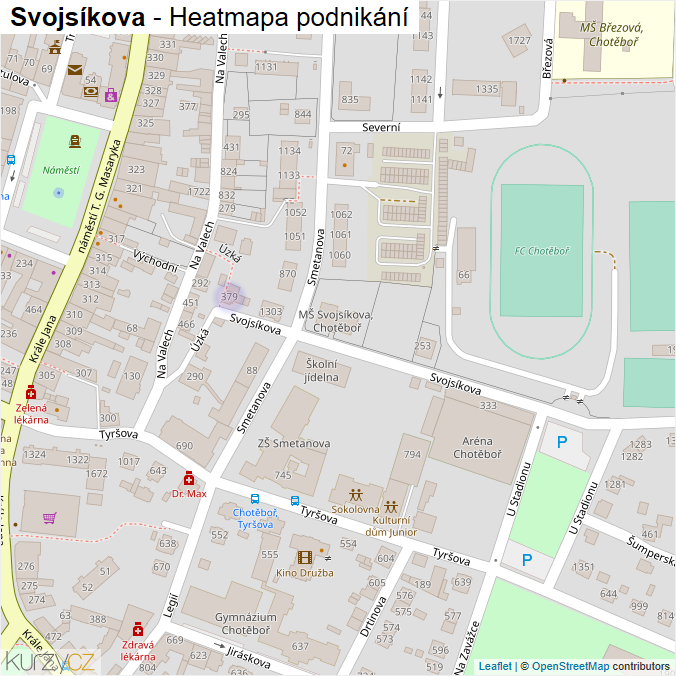 Mapa Svojsíkova - Firmy v ulici.