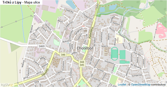 Trčků z Lípy - mapa ulice