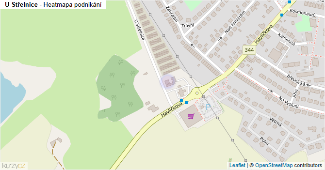 U Střelnice - mapa podnikání
