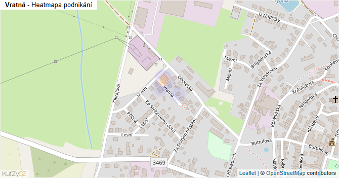 Vratná - mapa podnikání