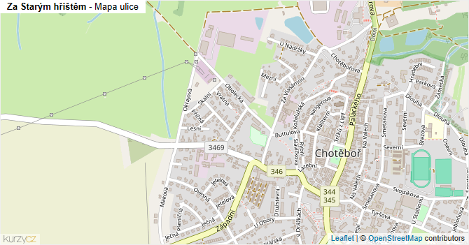 Za Starým hřištěm - mapa ulice