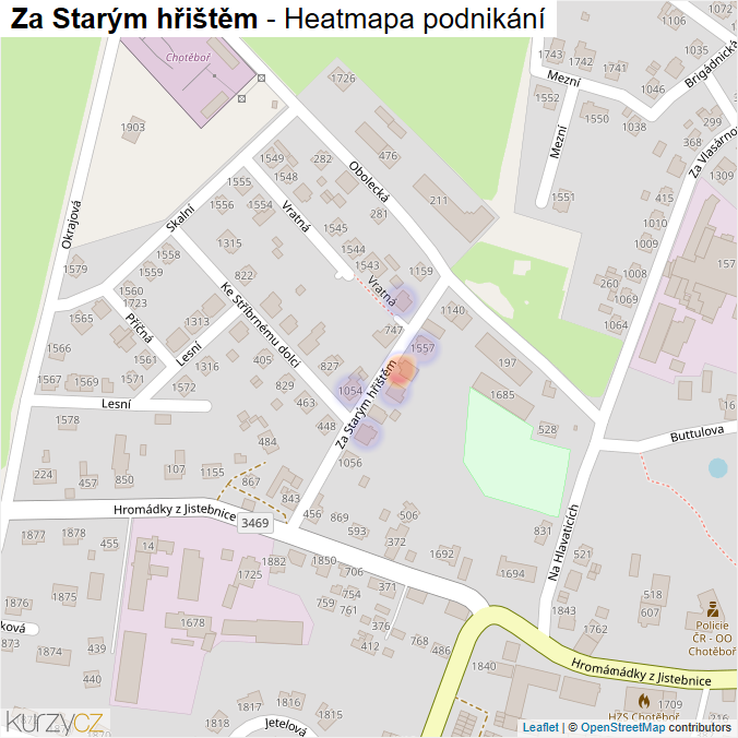 Mapa Za Starým hřištěm - Firmy v ulici.