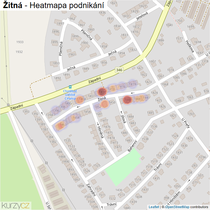 Mapa Žitná - Firmy v ulici.