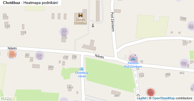 Chotěbuz - mapa podnikání