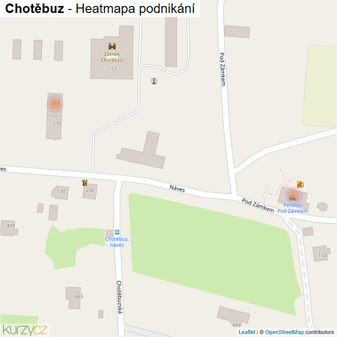 Mapa Chotěbuz - Firmy v obci.