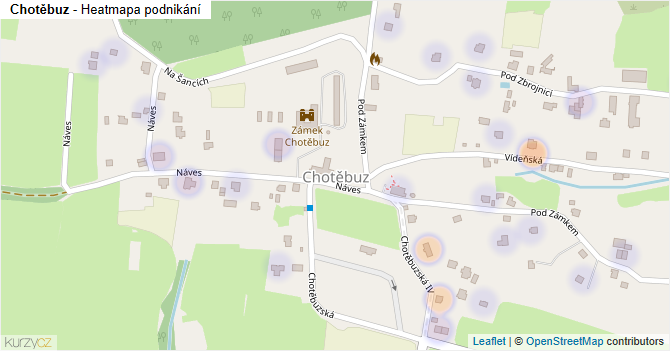 Chotěbuz - mapa podnikání
