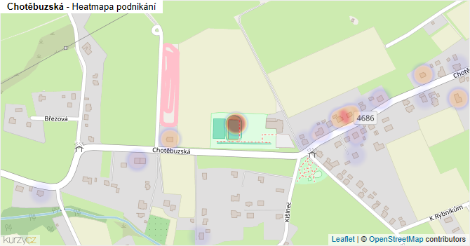 Chotěbuzská - mapa podnikání