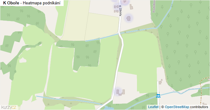 K Oboře - mapa podnikání