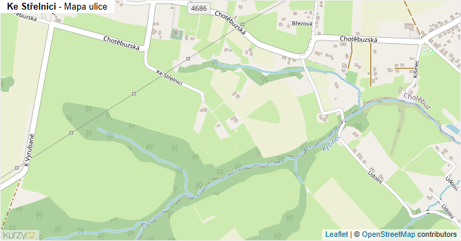 Ke Střelnici - mapa ulice