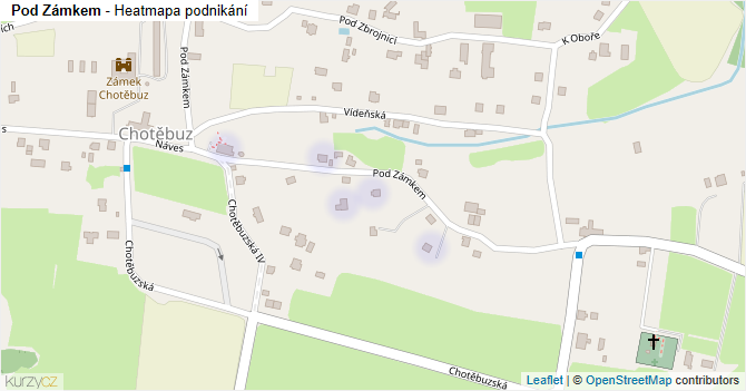 Pod Zámkem - mapa podnikání