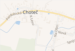 K Lesu v obci Choteč - mapa ulice