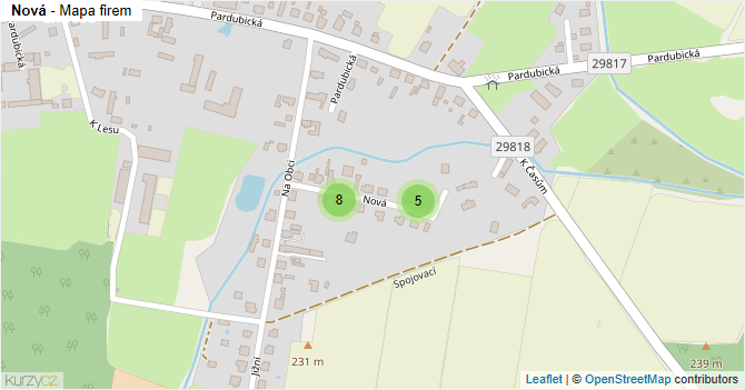Nová - mapa firem