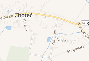 Pardubická v obci Choteč - mapa ulice