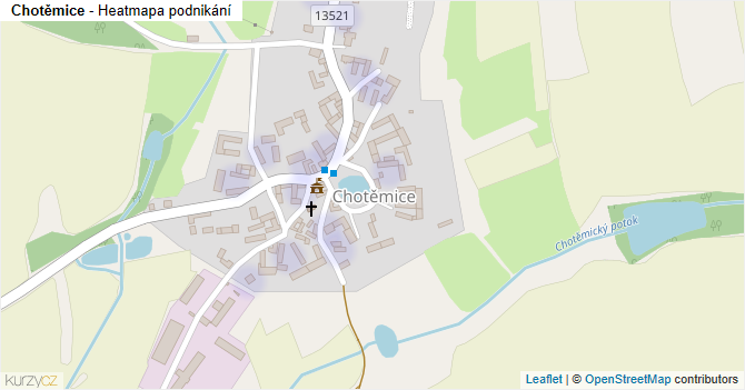 Chotěmice - mapa podnikání