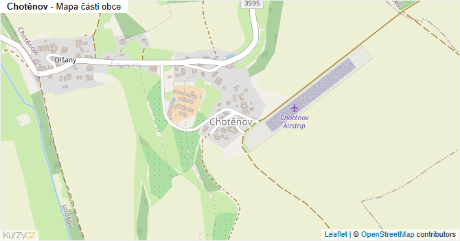 Chotěnov - mapa části obce