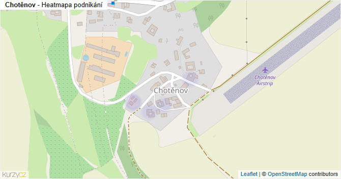 Chotěnov - mapa podnikání