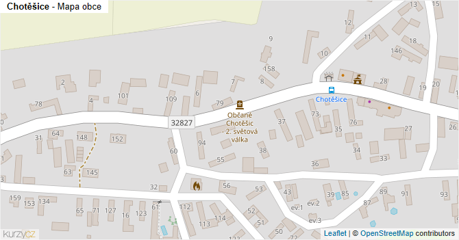Chotěšice - mapa obce
