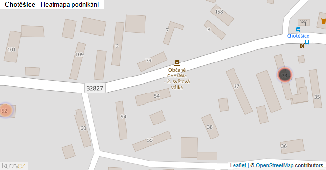 Chotěšice - mapa podnikání
