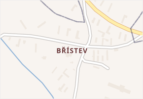 Břístev v obci Chotěšice - mapa části obce