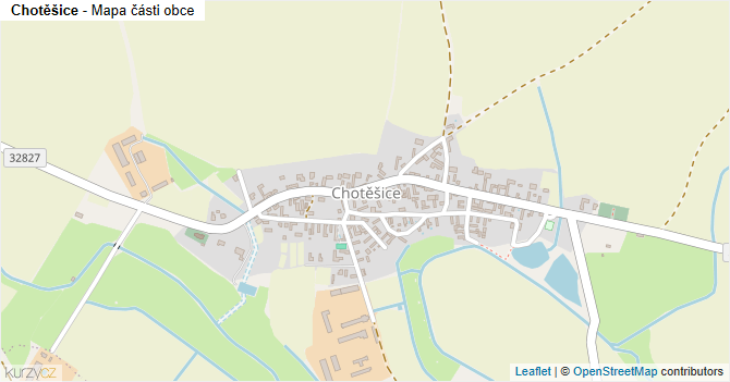 Chotěšice - mapa části obce