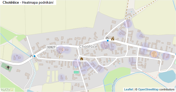 Chotěšice - mapa podnikání