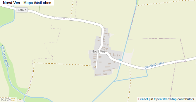 Nová Ves - mapa části obce