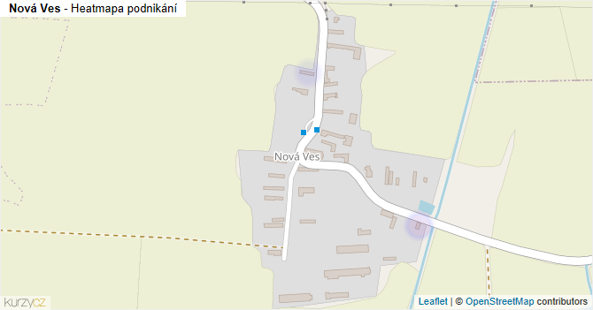 Nová Ves - mapa podnikání
