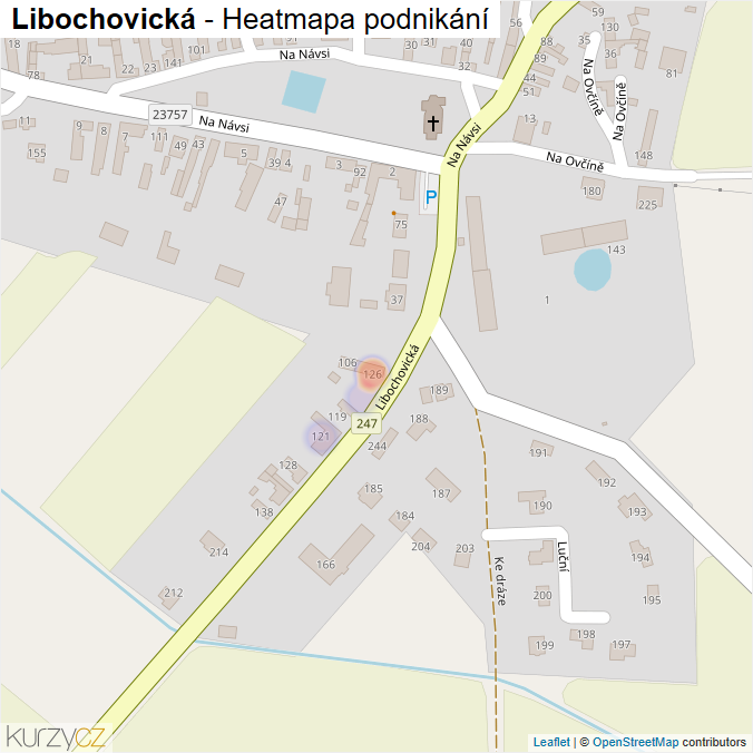 Mapa Libochovická - Firmy v ulici.