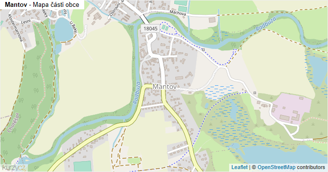 Mantov - mapa části obce