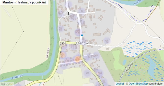 Mantov - mapa podnikání