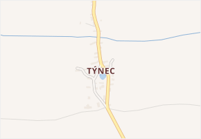 Týnec v obci Chotěšov - mapa části obce