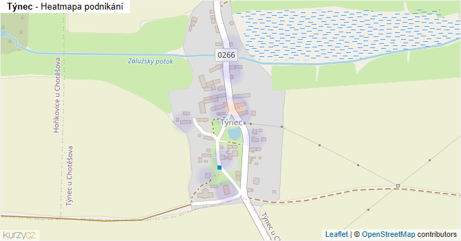 Týnec - mapa podnikání
