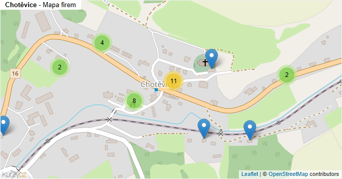 Chotěvice - mapa firem