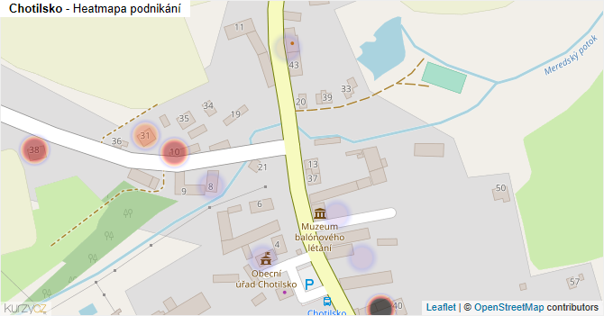 Chotilsko - mapa podnikání