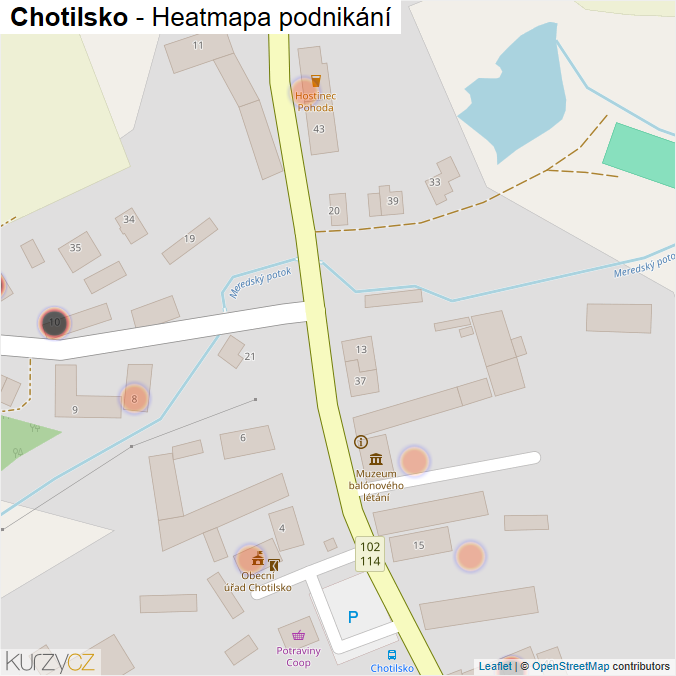 Mapa Chotilsko - Firmy v obci.
