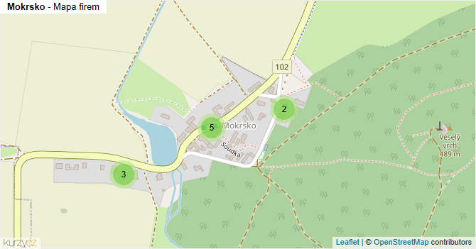Mokrsko - mapa firem