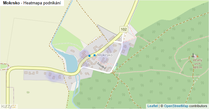 Mokrsko - mapa podnikání