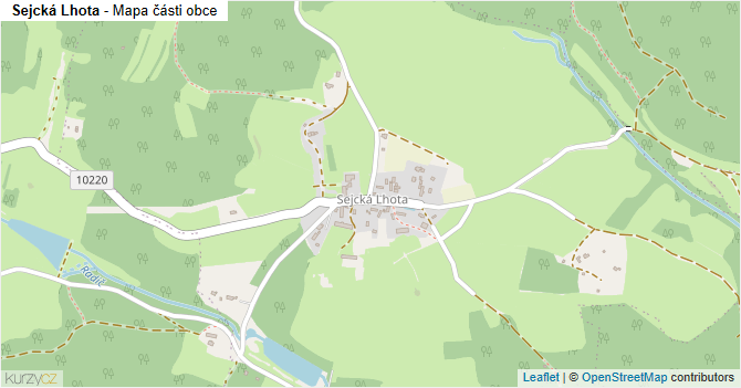 Sejcká Lhota - mapa části obce