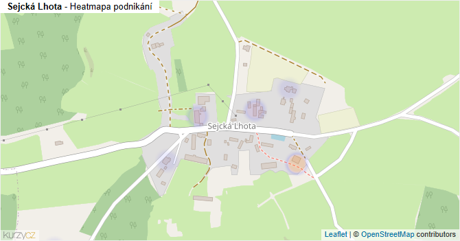 Sejcká Lhota - mapa podnikání