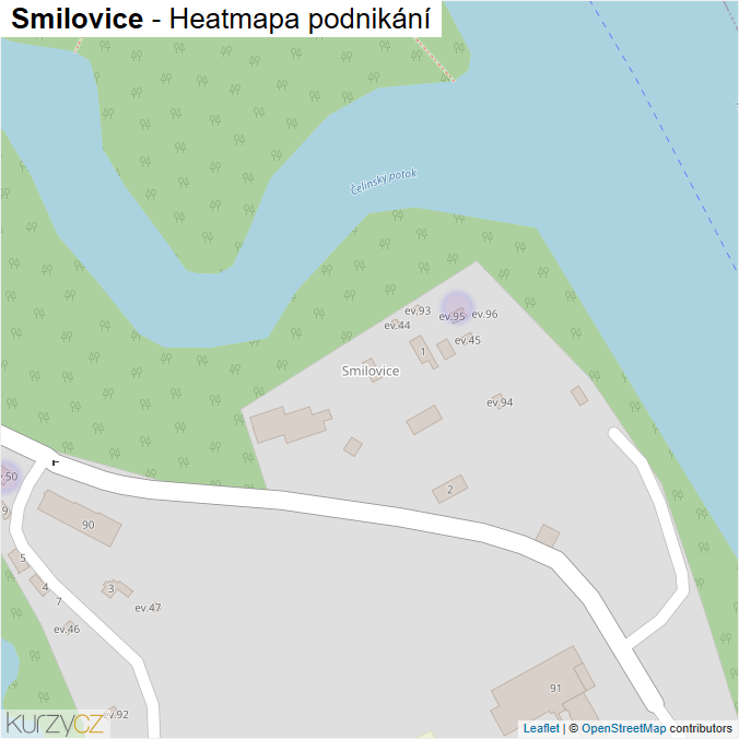 Mapa Smilovice - Firmy v části obce.