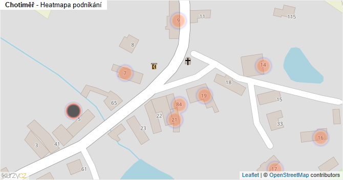 Chotiměř - mapa podnikání