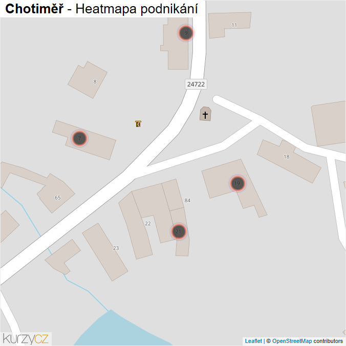 Mapa Chotiměř - Firmy v obci.