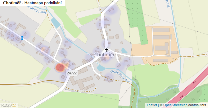 Chotiměř - mapa podnikání