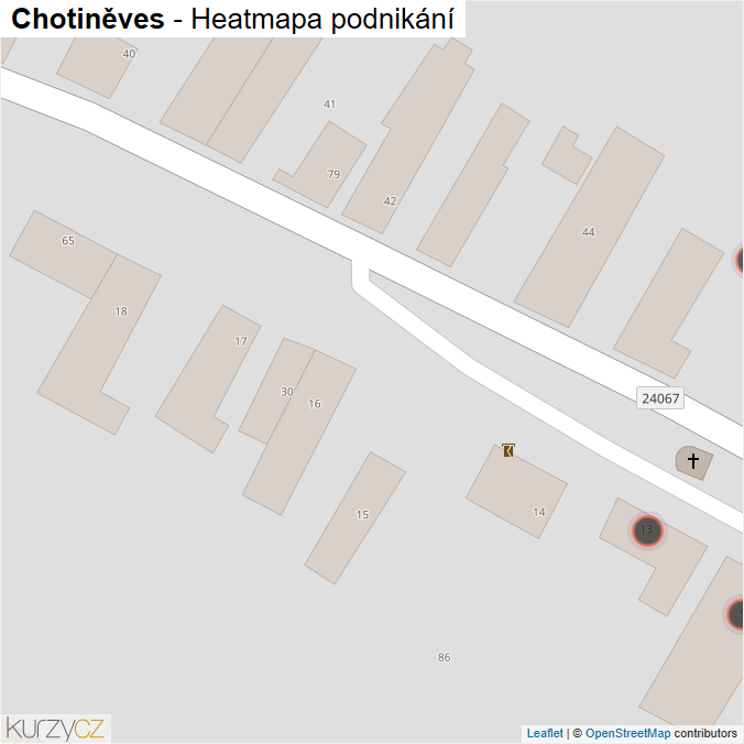 Mapa Chotiněves - Firmy v obci.