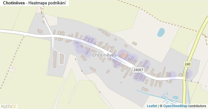 Chotiněves - mapa podnikání