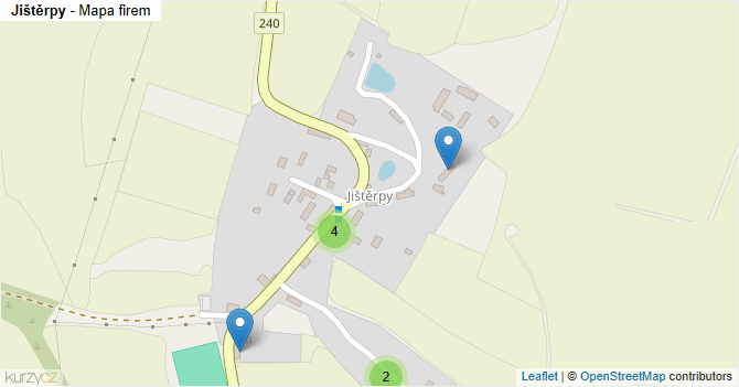 Jištěrpy - mapa firem