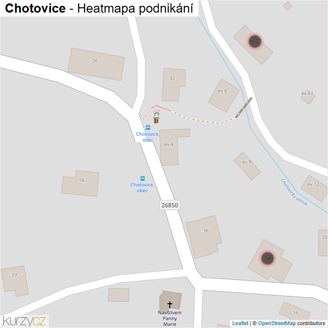 Mapa Chotovice - Firmy v obci.