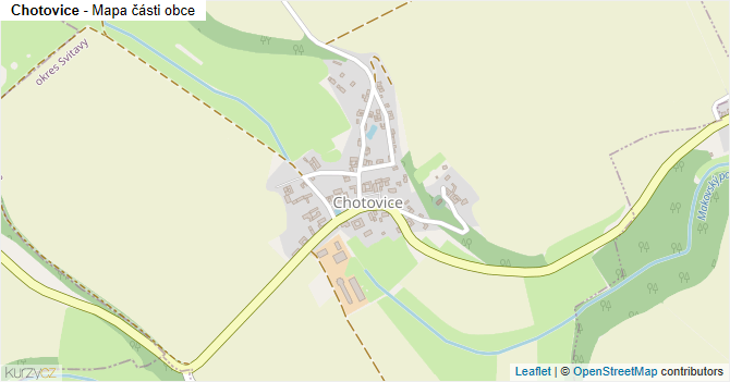 Chotovice - mapa části obce