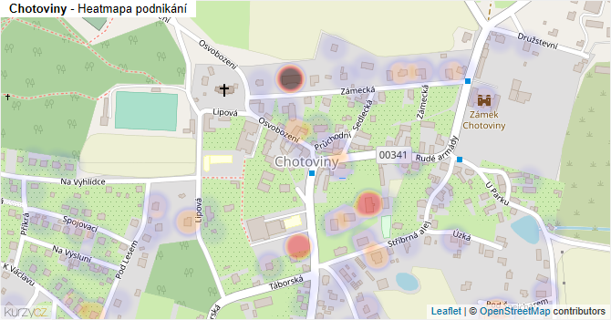 Chotoviny - mapa podnikání